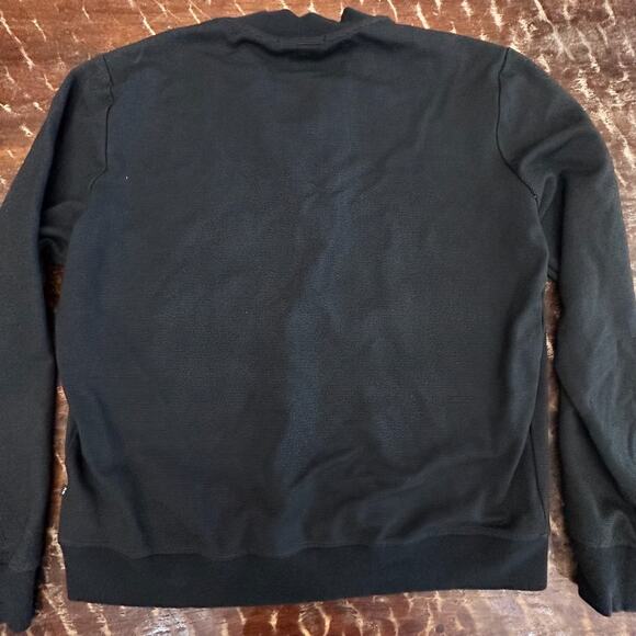 Robert Barakett XL Black Quarter Zip Textured Knit Pullover Sweater Stretch - Picture 3 of 10